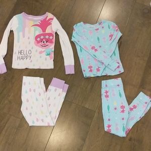 Trolls pajamas set x2